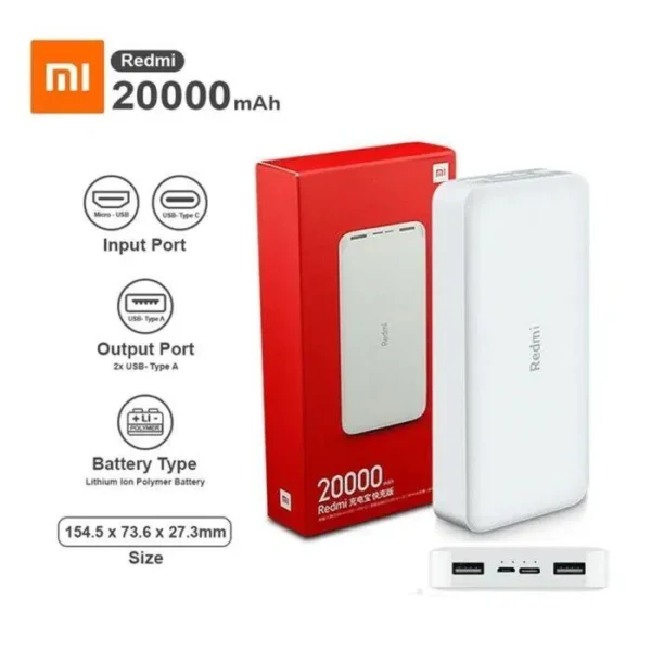 Power Bank, 20000 mAH With 18 Watt Fast Charging